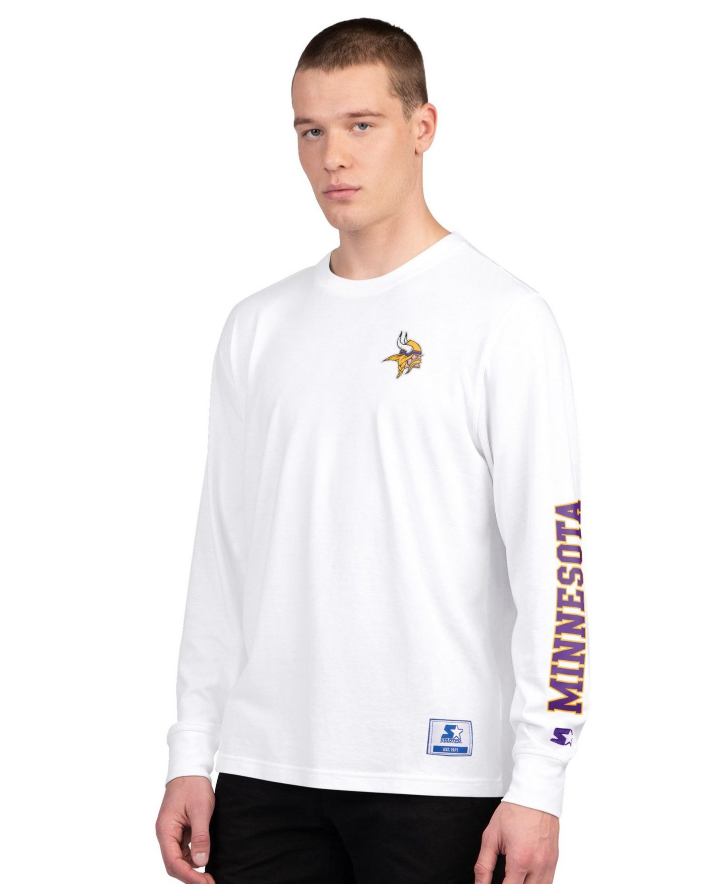 Мужские комплекты Starter Minnesota Vikings Short-Sleeve and Long-Sleeve T-Shirts, 2-Piece Set — фото 5