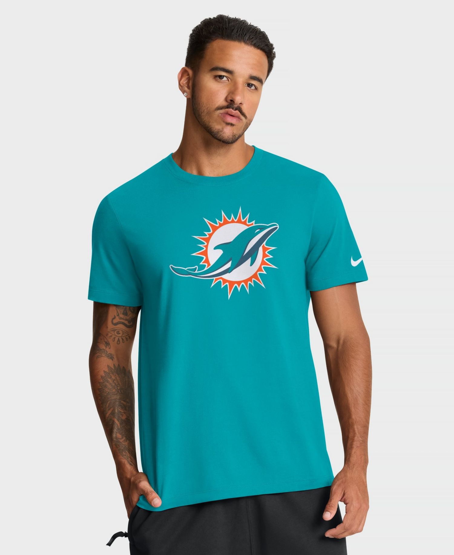 Men's Miami Dolphins Essential Logo Crewneck T-Shirt