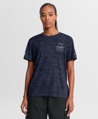 Women's New England Patriots Sideline Velocity Cross-Dyed Crewneck T-Shirt