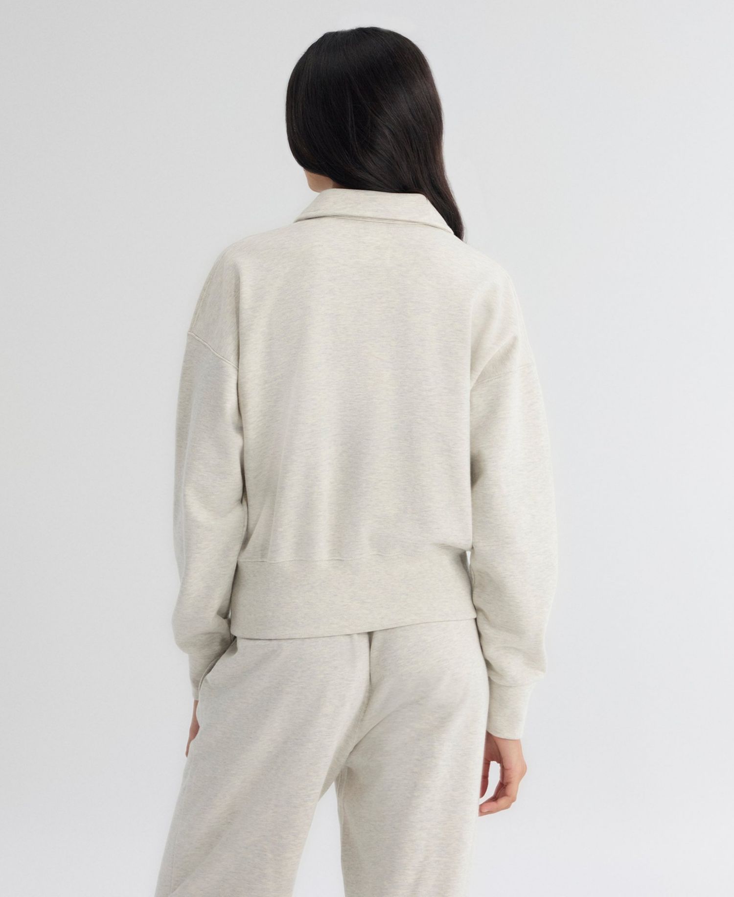 Women's New York Yankees Iconic Terry Quarter-Zip Cropped Sweatshirt