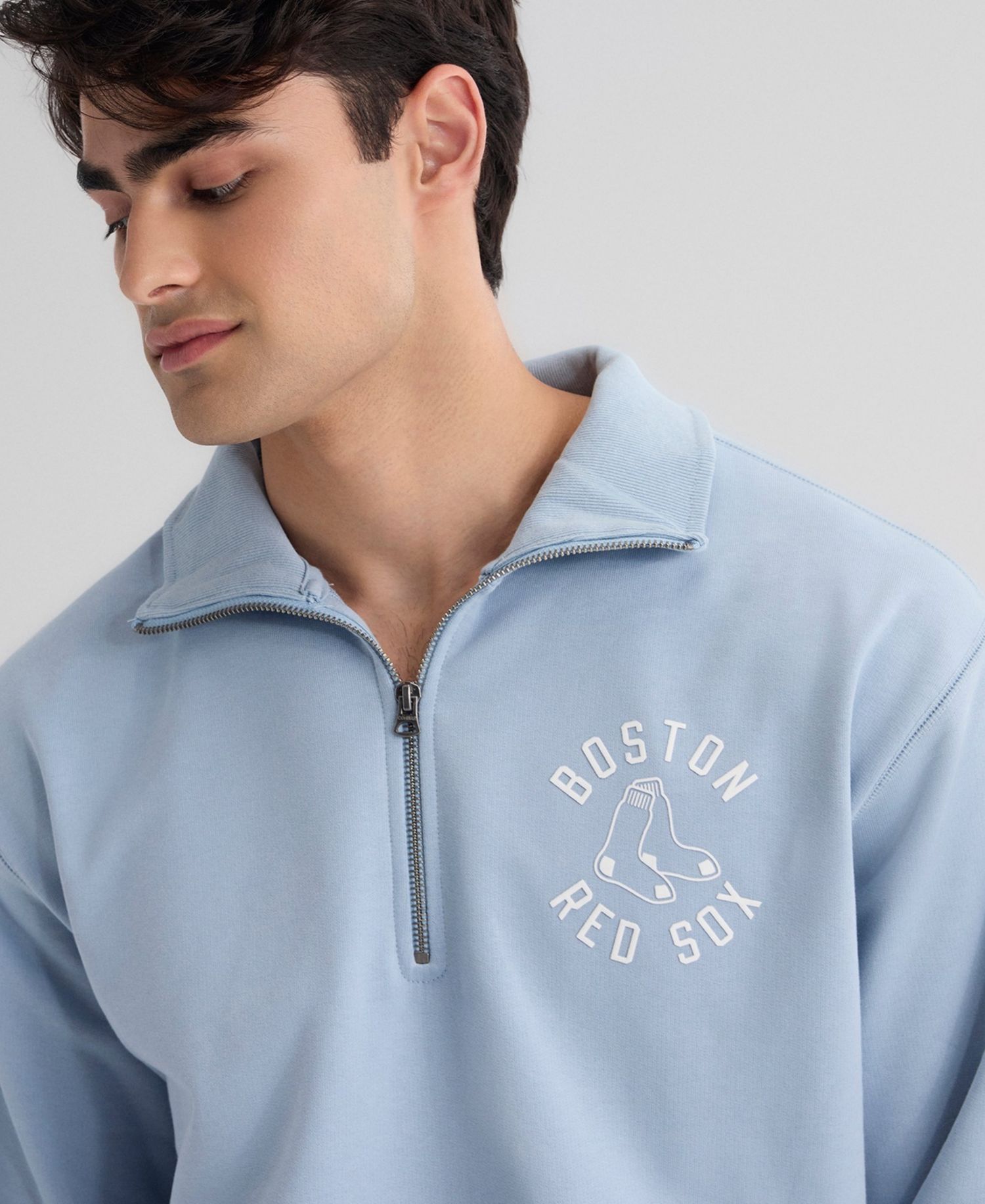 Men's Boston Red Sox Iconic Quarter-Zip Sweatshirt
