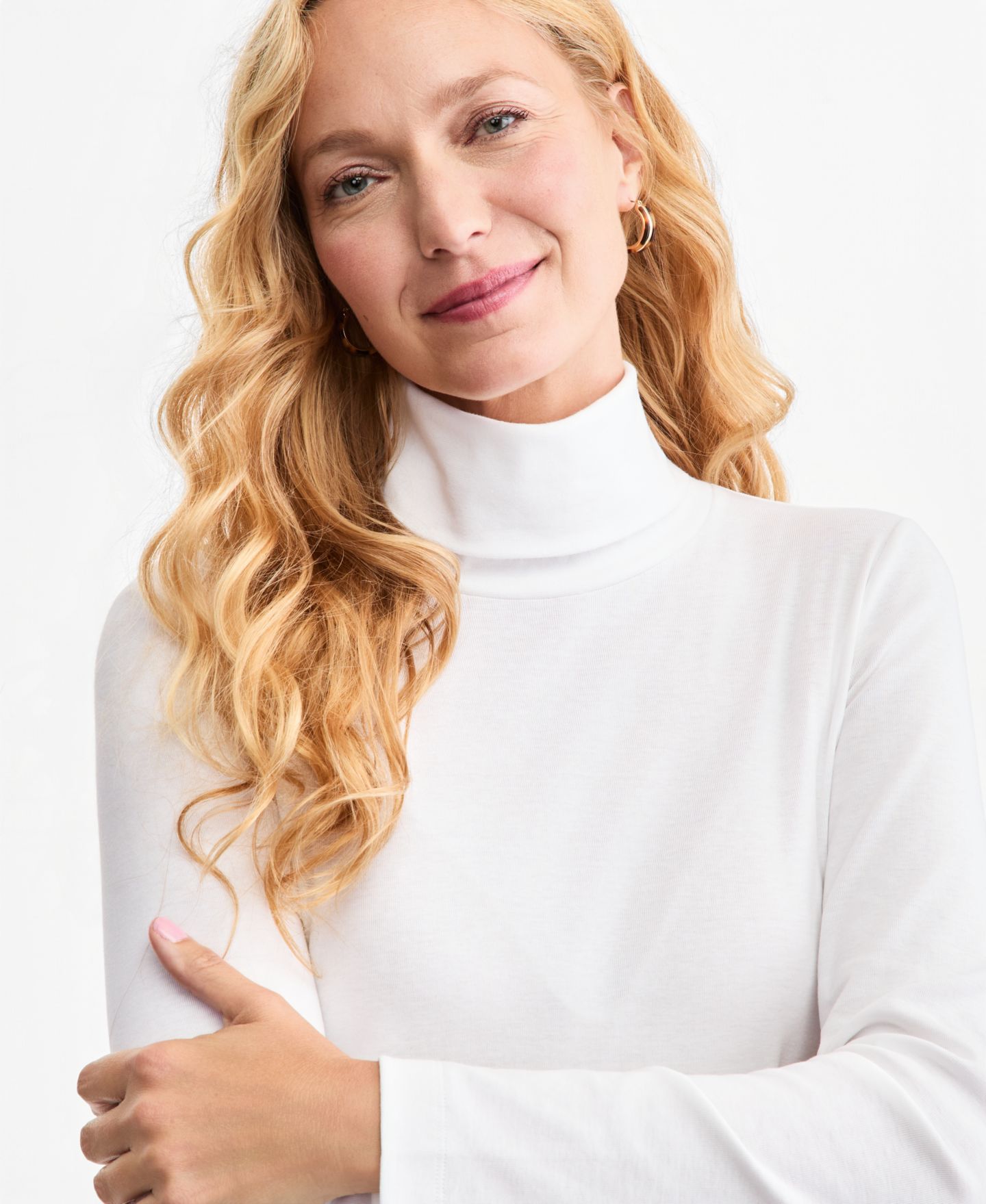 Женский топ Style & Co Long-Sleeve Knit Turtleneck, цвет: Яркий белый — фото 3