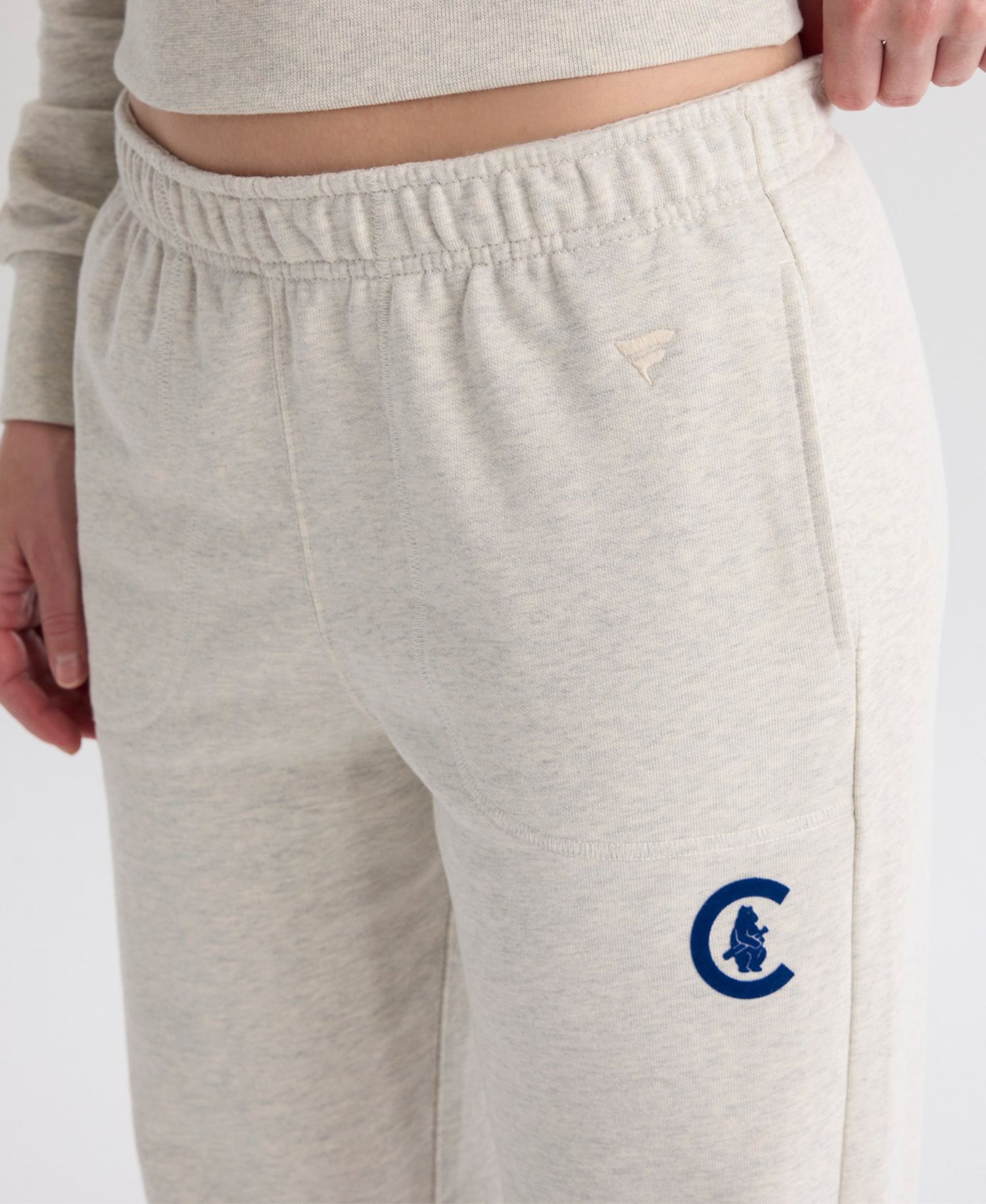Women's Chicago Cubs Iconic High-Rise Tapered-Leg Track Pants