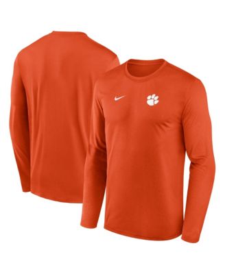 Men's Clemson Tigers Sideline Legend Long-Sleeve Screen-Print T-Shirt