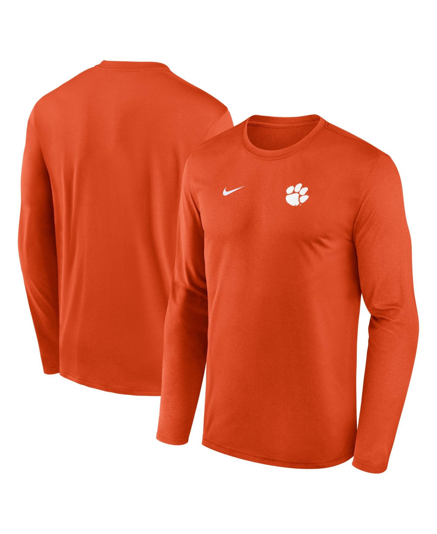 Мужская футболка Nike Clemson Tigers Sideline Legend Long-Sleeve Screen-Print — фото 1