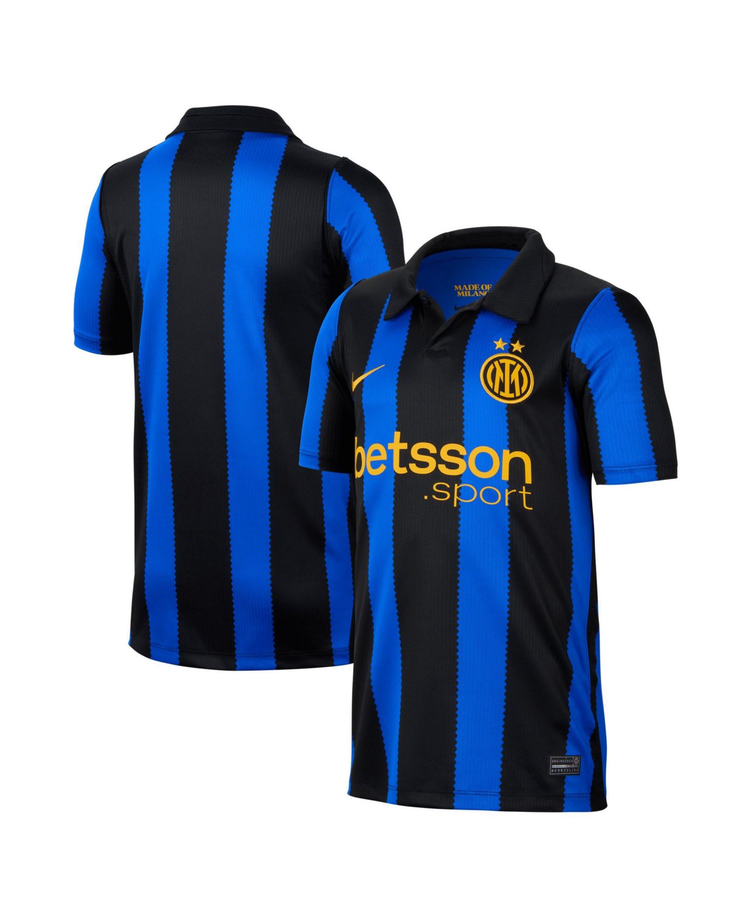 Boys' and Girls' Inter Milan 2026/27 Home Stadium Replica Short-Sleeve Jersey