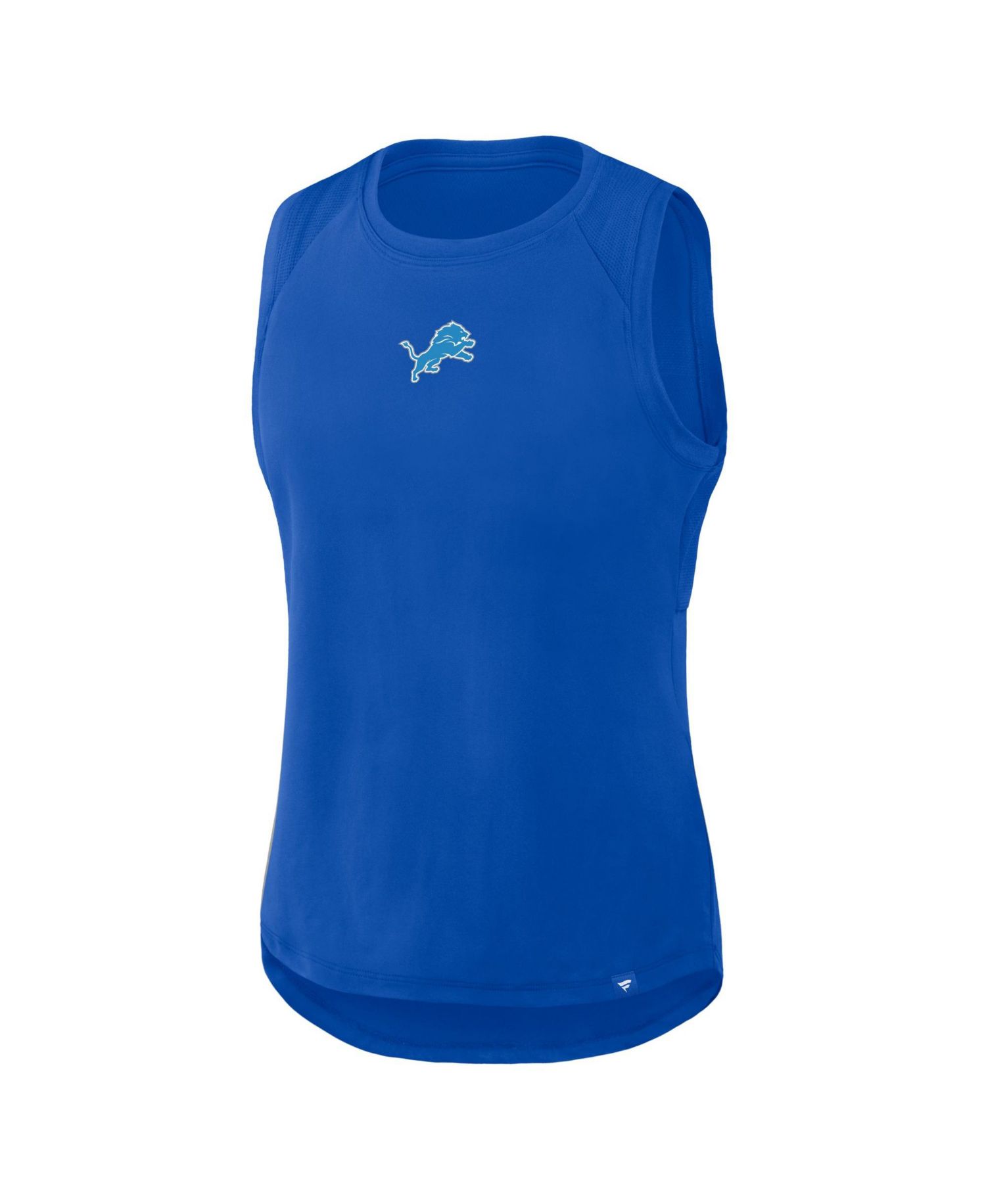 Women's Detroit Lions Draped Mesh Back Scoop Neck Tank Top