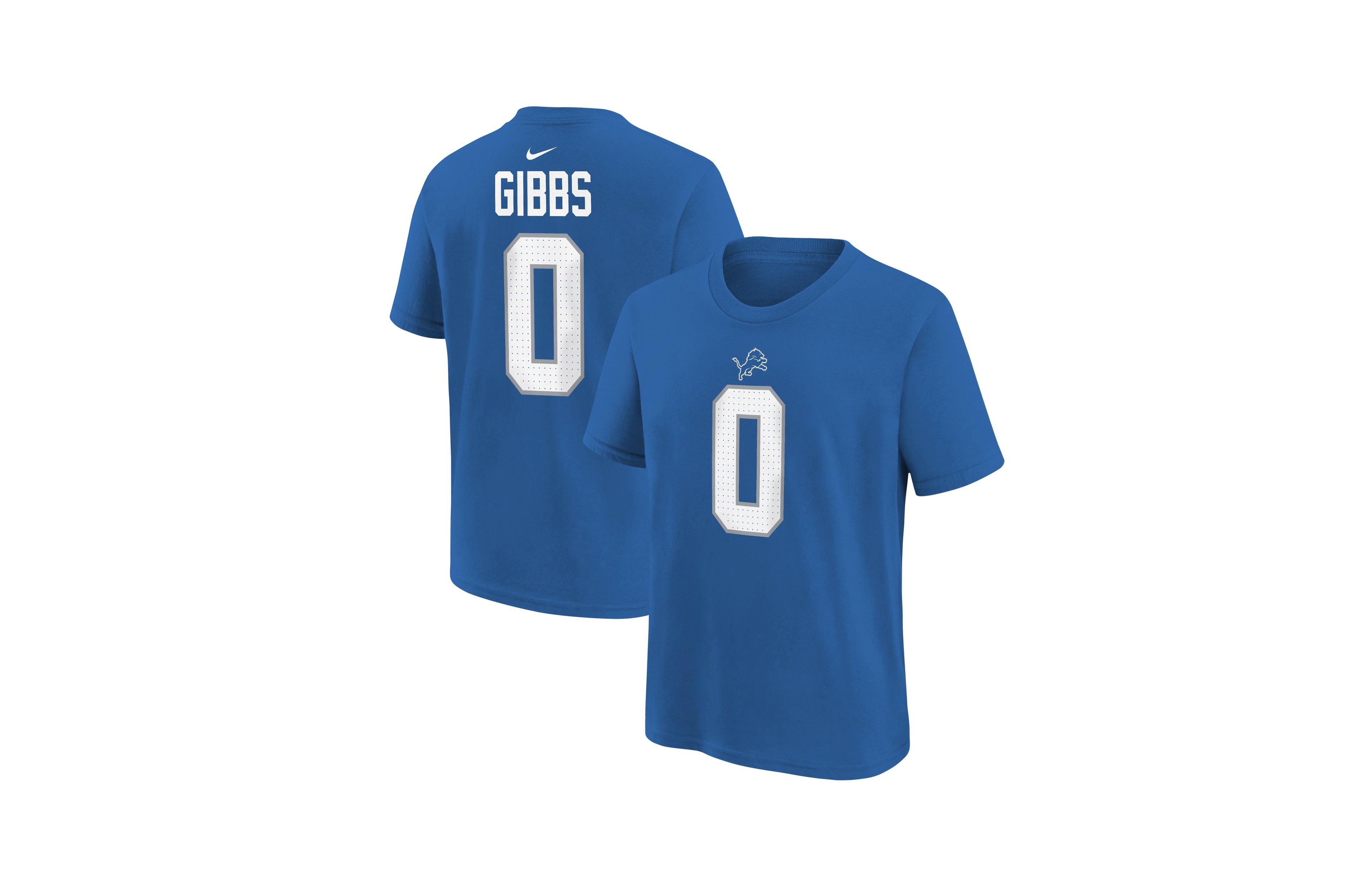 Nike Boys' 4-20 Jahmyr Gibbs Player Name & Number Crewneck Cotton T-Shirt