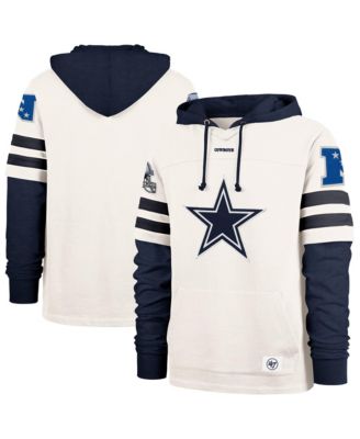 Men's Split Zone Cornerback Duo Lacer Long-Sleeve, Kangaroo Pocket Cotton-Blend Hoodie