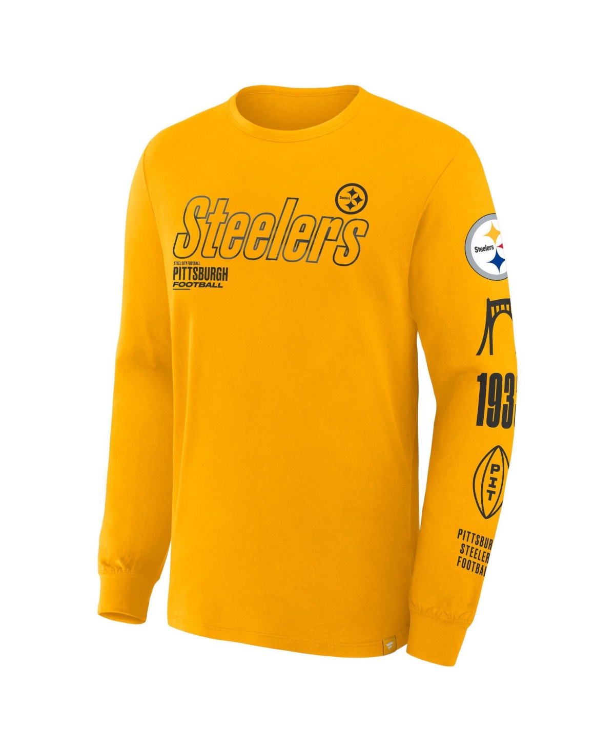Fanatics Men's Pittsburgh Steelers Legacy Crewneck Long-Sleeve T-Shirt