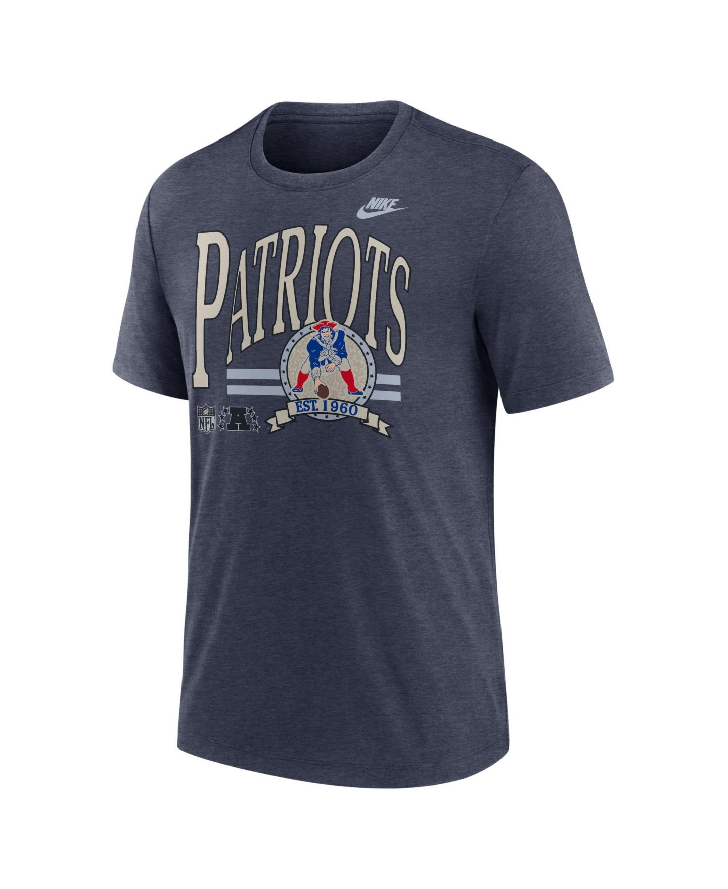 Мужская футболка Nike New England Patriots Rewind Crewneck Tri-Blend — фото 2