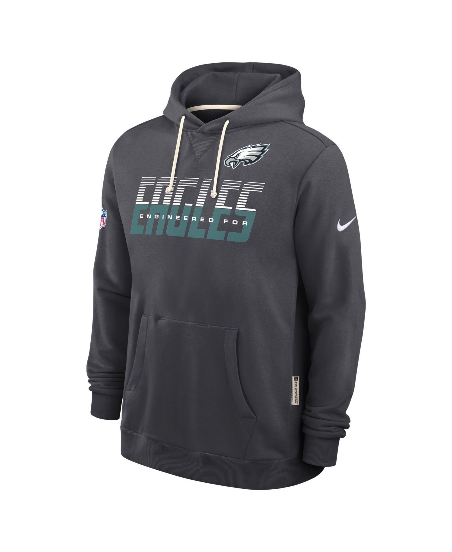 Men's Philadelphia Eagles Sideline Standard Issue Top Prospect Dri-FIT Heavyweight Long-Sleeve Pullover Hoodie