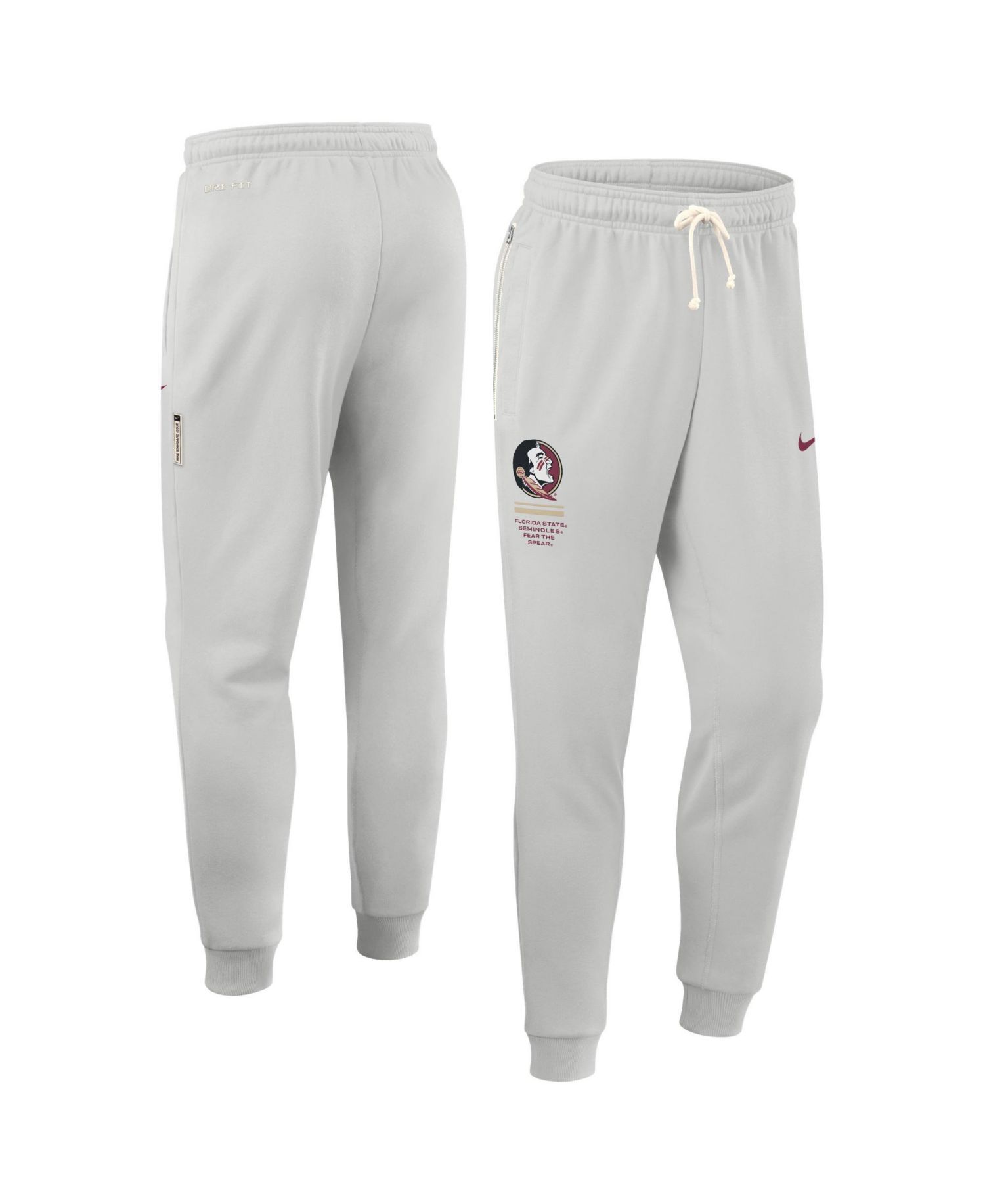 Men's Gray Florida State Seminoles 2026 Sideline Standard Issue Dri-FIT Taper Pants