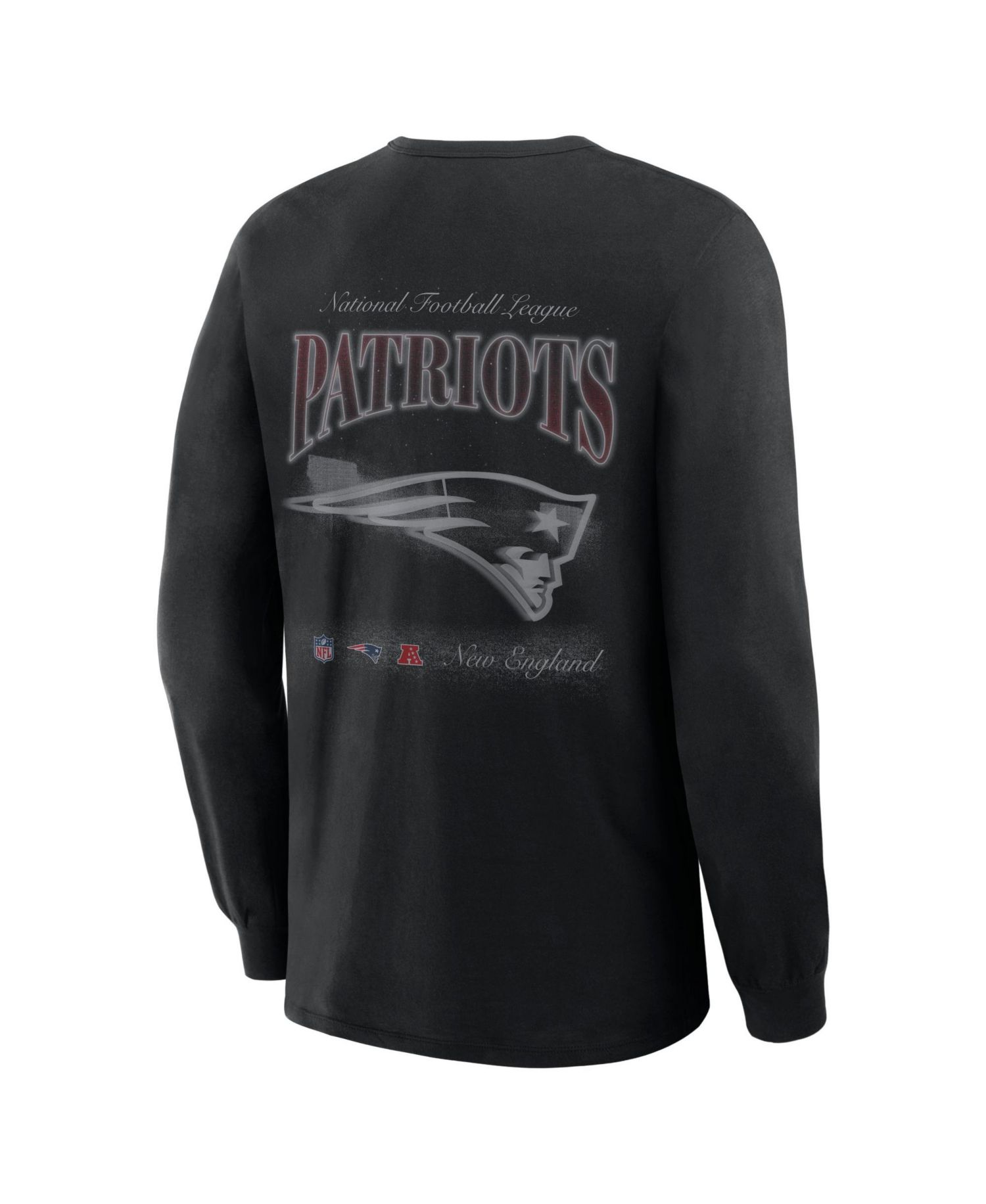 Men's New England Patriots Midnight Falls Long-Sleeve T-Shirt