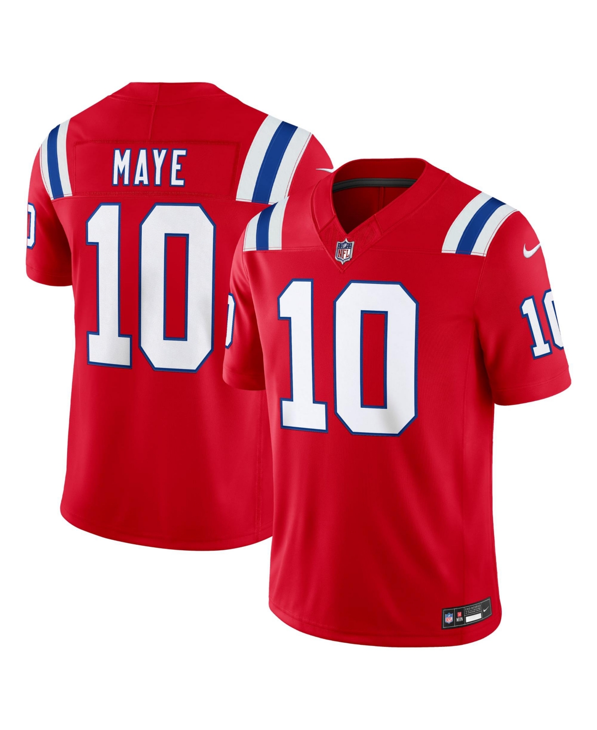 Nike Men's New England Patriots Drake Maye Vapor F.u.s.e. Stitched Alternate Jersey