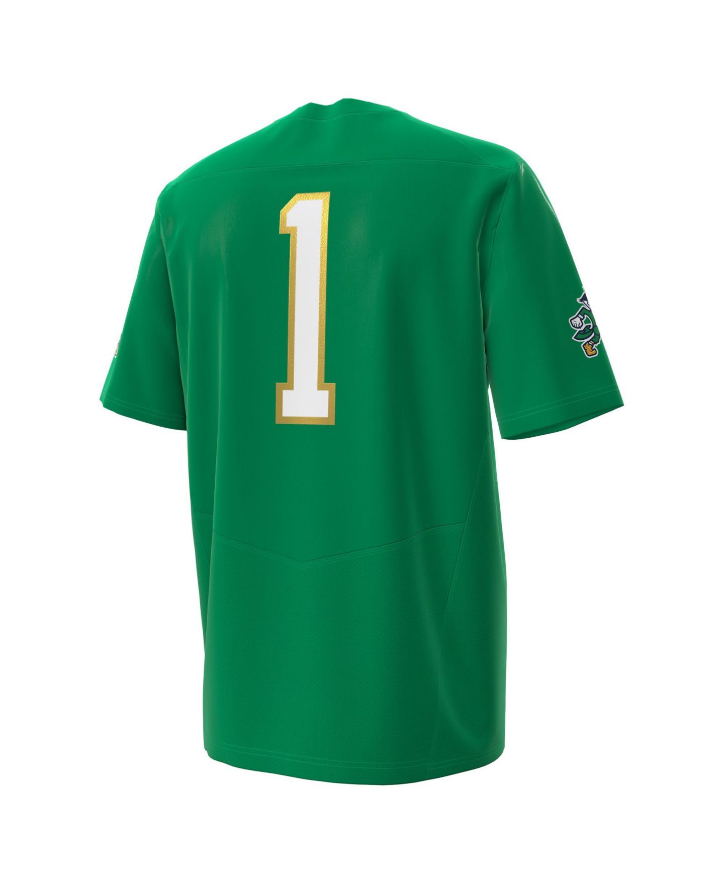 Мужской топ Under Armour Notre Dame Fighting Irish Wear Green Replica Relaxed-Fit Football Jersey — фото 3