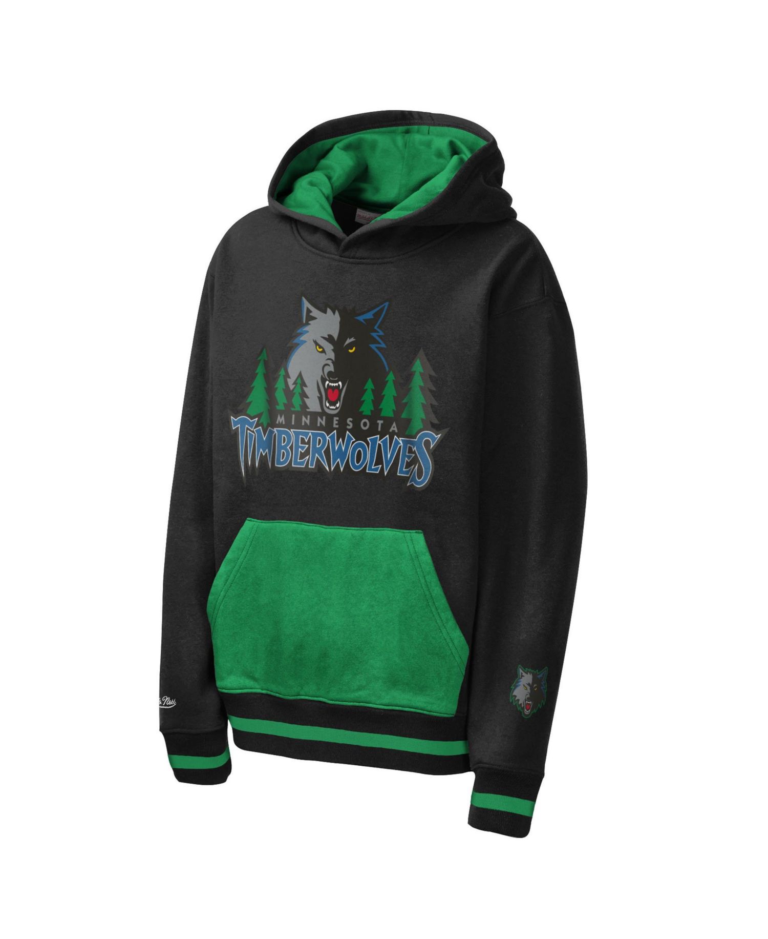 Boys' and Girls' 4-20 Minnesota Timberwolves Playmaker Fashion Fleece Dropped-Shoulder Kangaroo-Pocket Hoodie