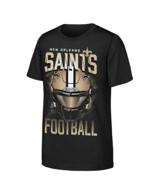 Boys' and Girls' New Orleans Saints Full Gear Stylized Team Helmet Graphic T-Shirt