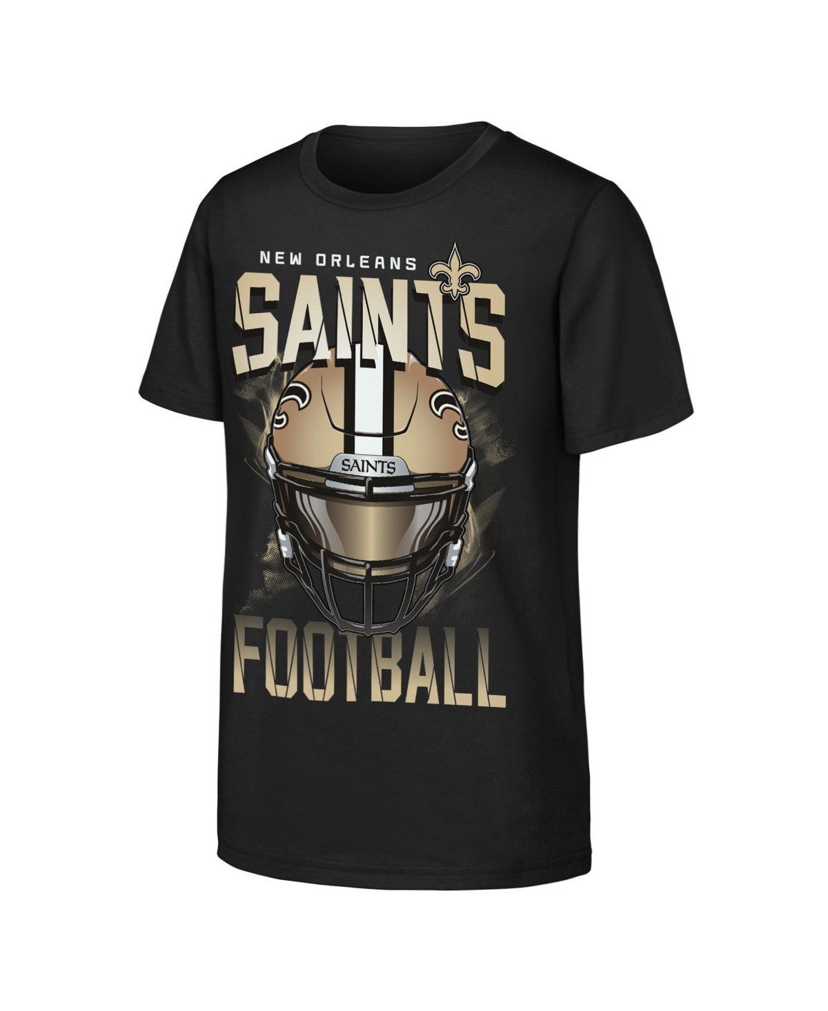 Outerstuff Boys' and Girls' New Orleans Saints Full Gear Stylized Team Helmet Graphic T-Shirt