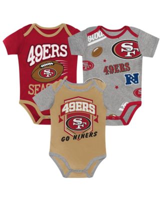 Boys' and Girls' San Francisco 49ers First Round Pick Bodysuits, 3-Piece Set