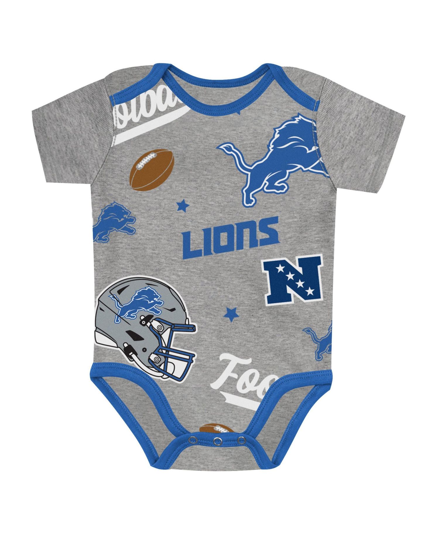 Boys' and Girls' First Round Pick Screen-Print Bodysuit, 3-Piece Set