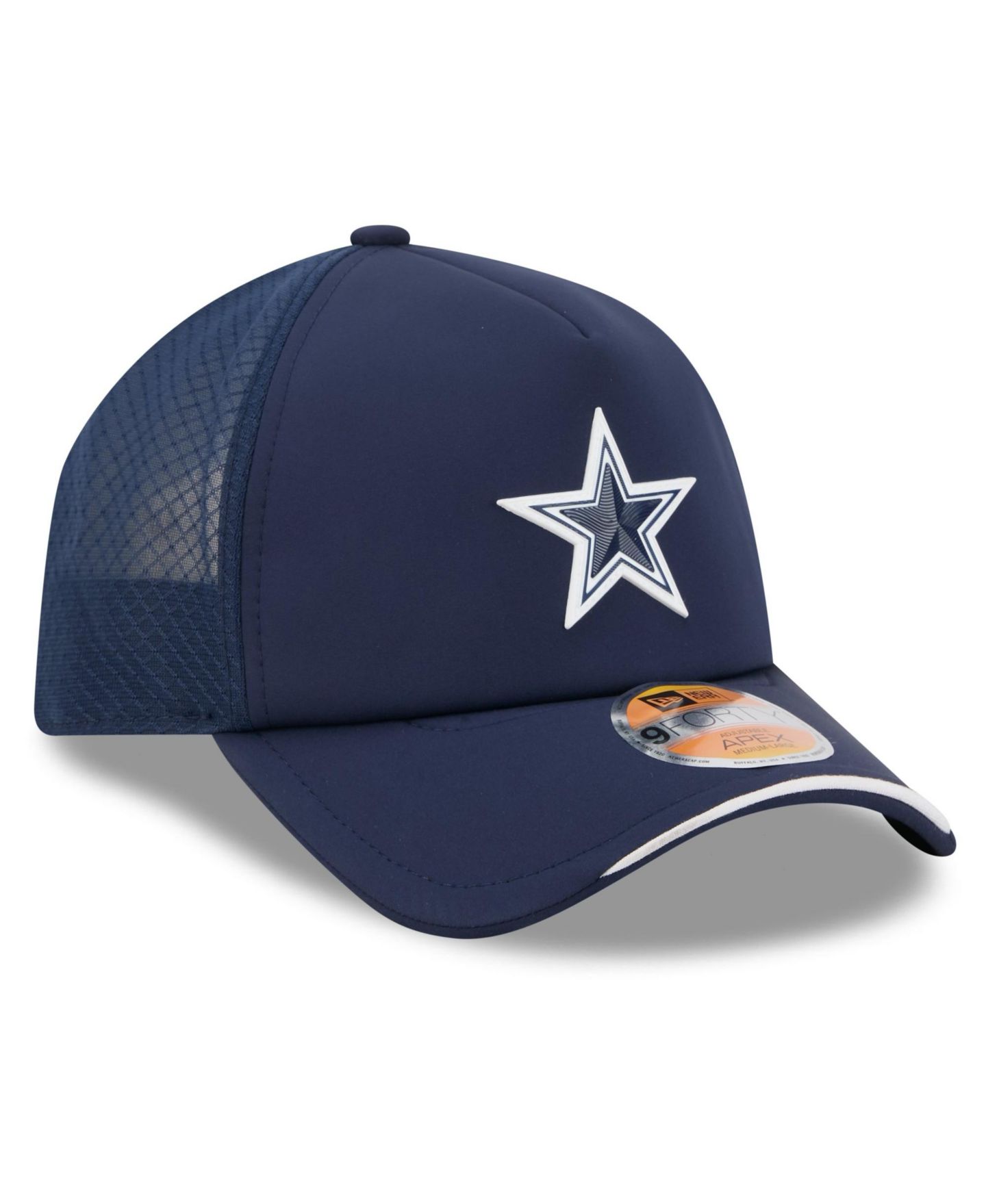 Мужская кепка New Era Dallas Cowboys 9FORTY Apex Adjustable Mesh Trucker Hat — фото 3