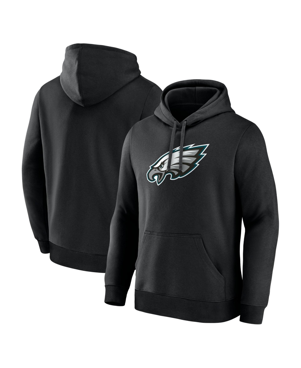 Logo Athletic Men's Philadelphia Eagles Primary Logo Pullover Cotton-Blend Hoodie - Black