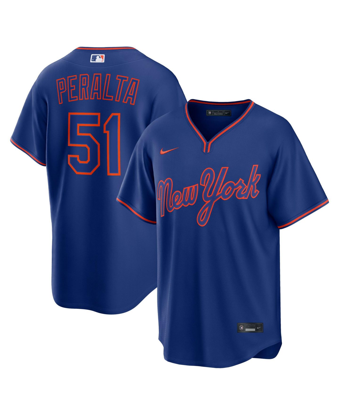 Мужской топ Nike New York Mets Freddy Peralta Replica Alternate Jersey — фото 1