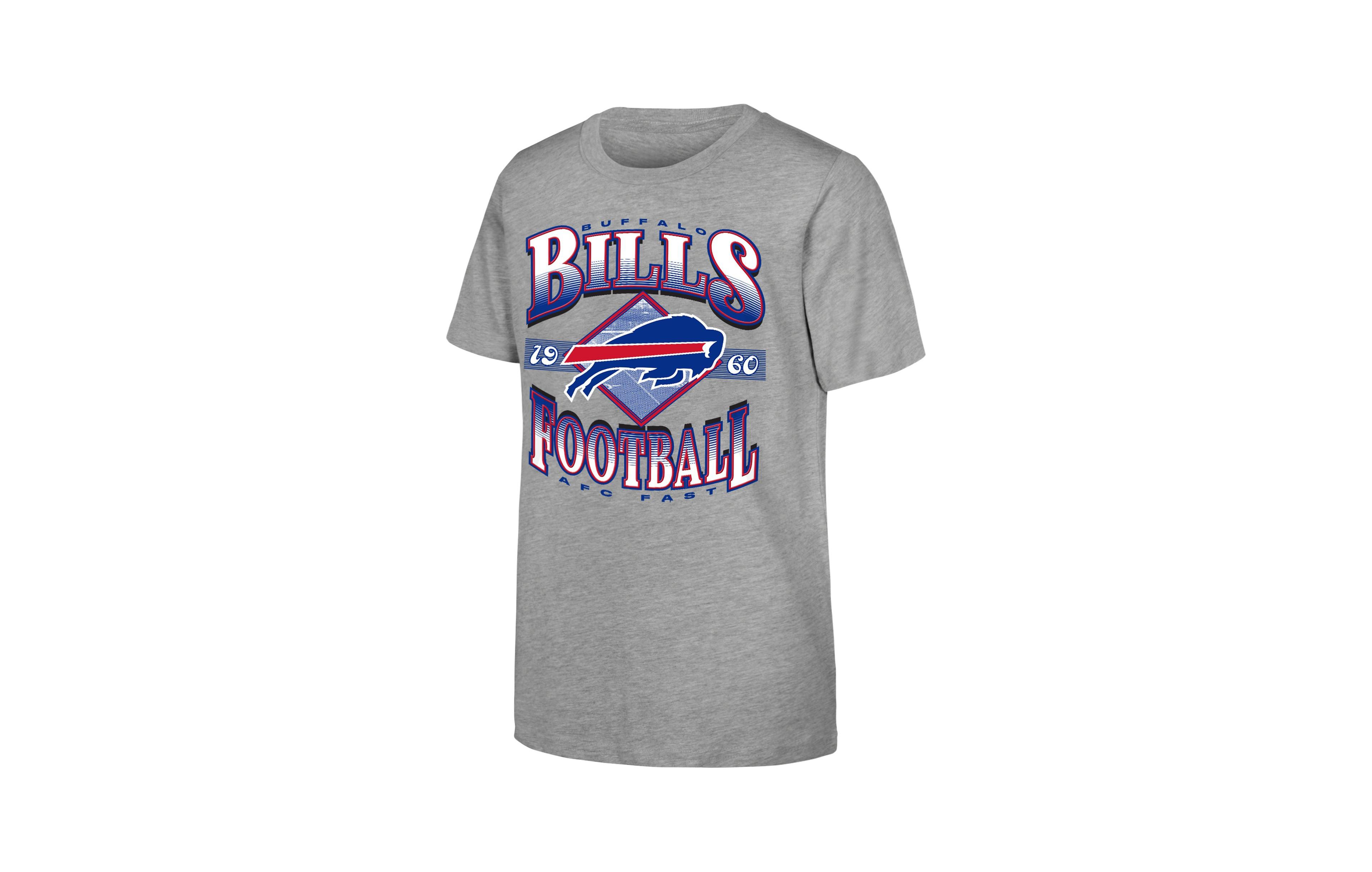 Outerstuff Boys' and Girls' Buffalo Bills Nfl Of Days Past Screen Print Graphics T-Shirt