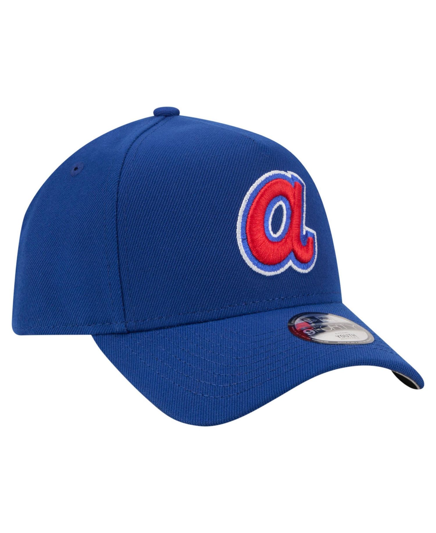Big Boys and Girls Atlanta Braves Cooperstown Logo 9FORTY Retro Adjustable Baseball Cap