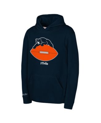 Boys' and Girls' Chicago Bears Retro Logo Hooded Fleece-Lined Long-Sleeve Hoodie