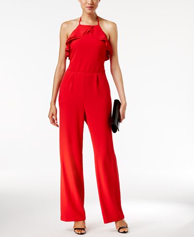 ECI Ruffled Wide-Leg Jumpsuit