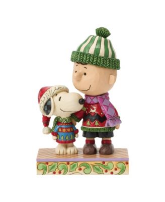Peanuts Snoopy and Charlie Christmas Sweaters Figurine