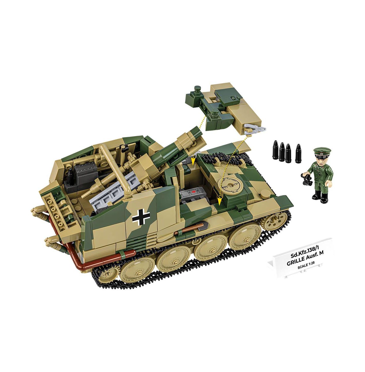 Детский конструктор COBI Historical Collection World War II Sturmpanzer 38(t) Grille Ausf. M 720-Piece Building Set, Ages 9+ — фото 7