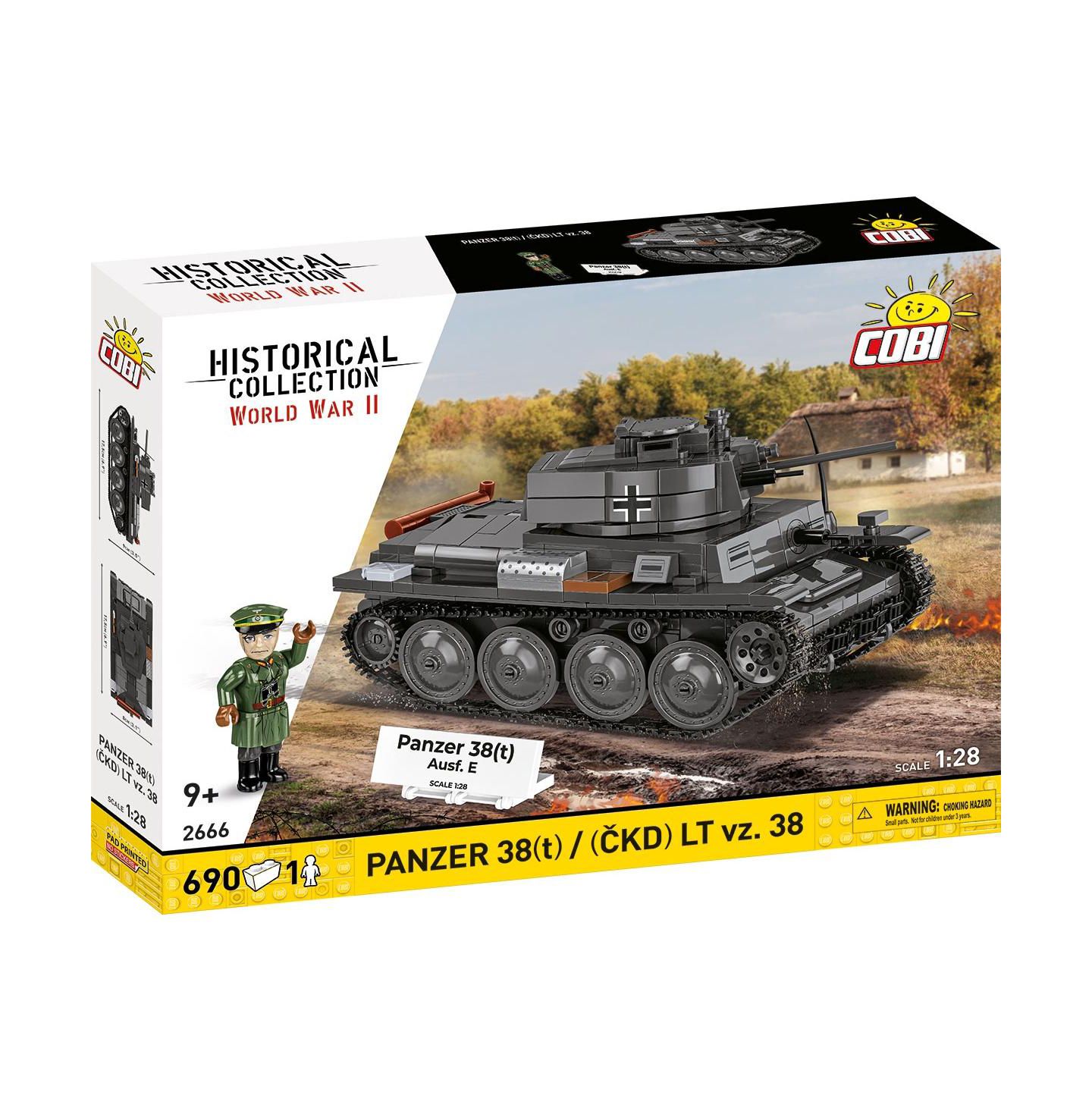 Детский конструктор COBI Historical Collection Wwii Panzer 38(t) / Lt Vz. 38 2-in-1 690-Piece Building Set, Ages 9+ — фото 1