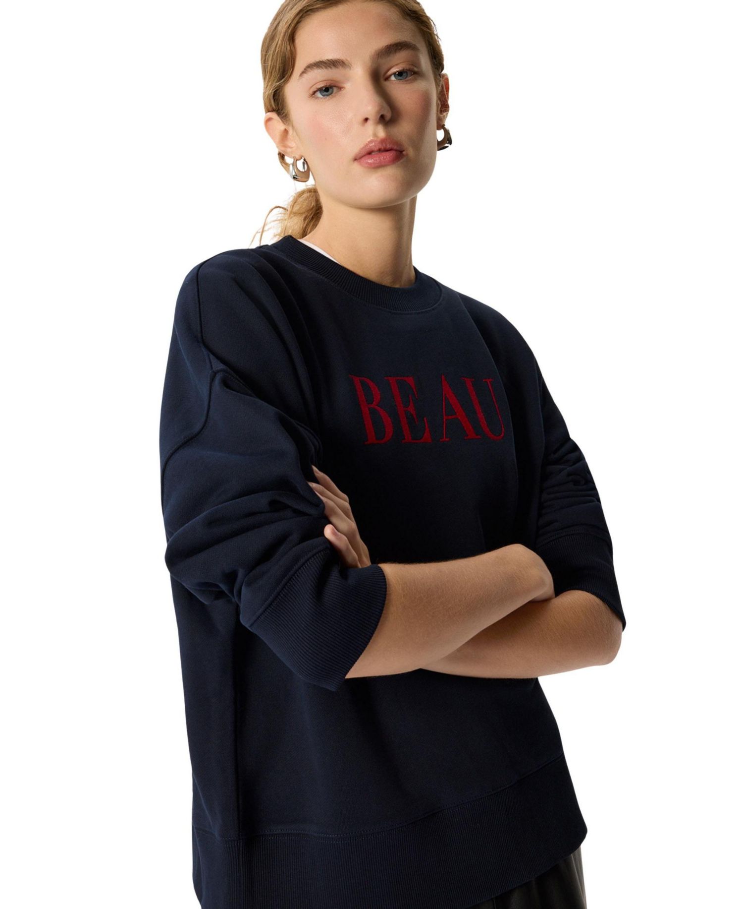 Women's Beau Cotton Oversized Crewneck Sweatshirt