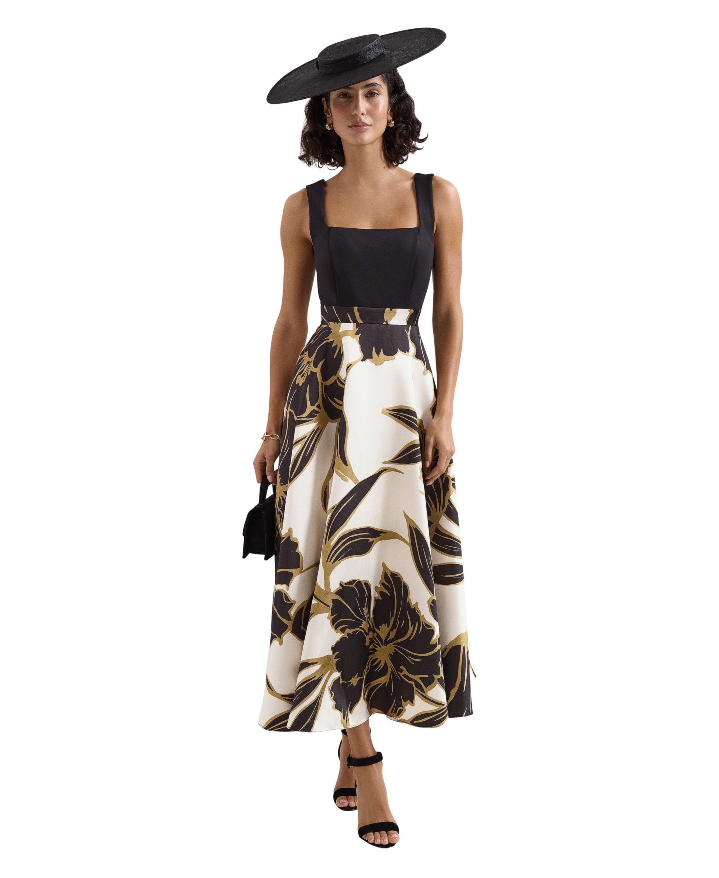 Женское платье Phase Eight Delie Floral Fit & Flare Wedding Guest Midi, цвет: Разноцветный — фото 1