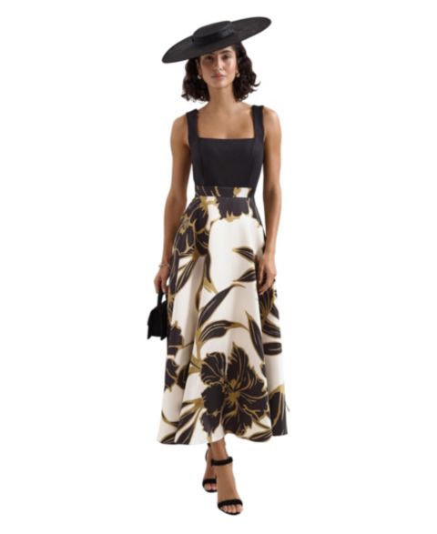 Женское платье Phase Eight Delie Floral Fit & Flare Wedding Guest Midi, цвет: Разноцветный