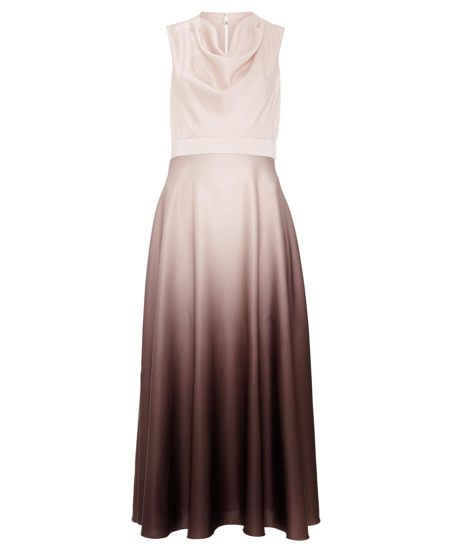 Women's Ombre Cowl Neck Midi Dress