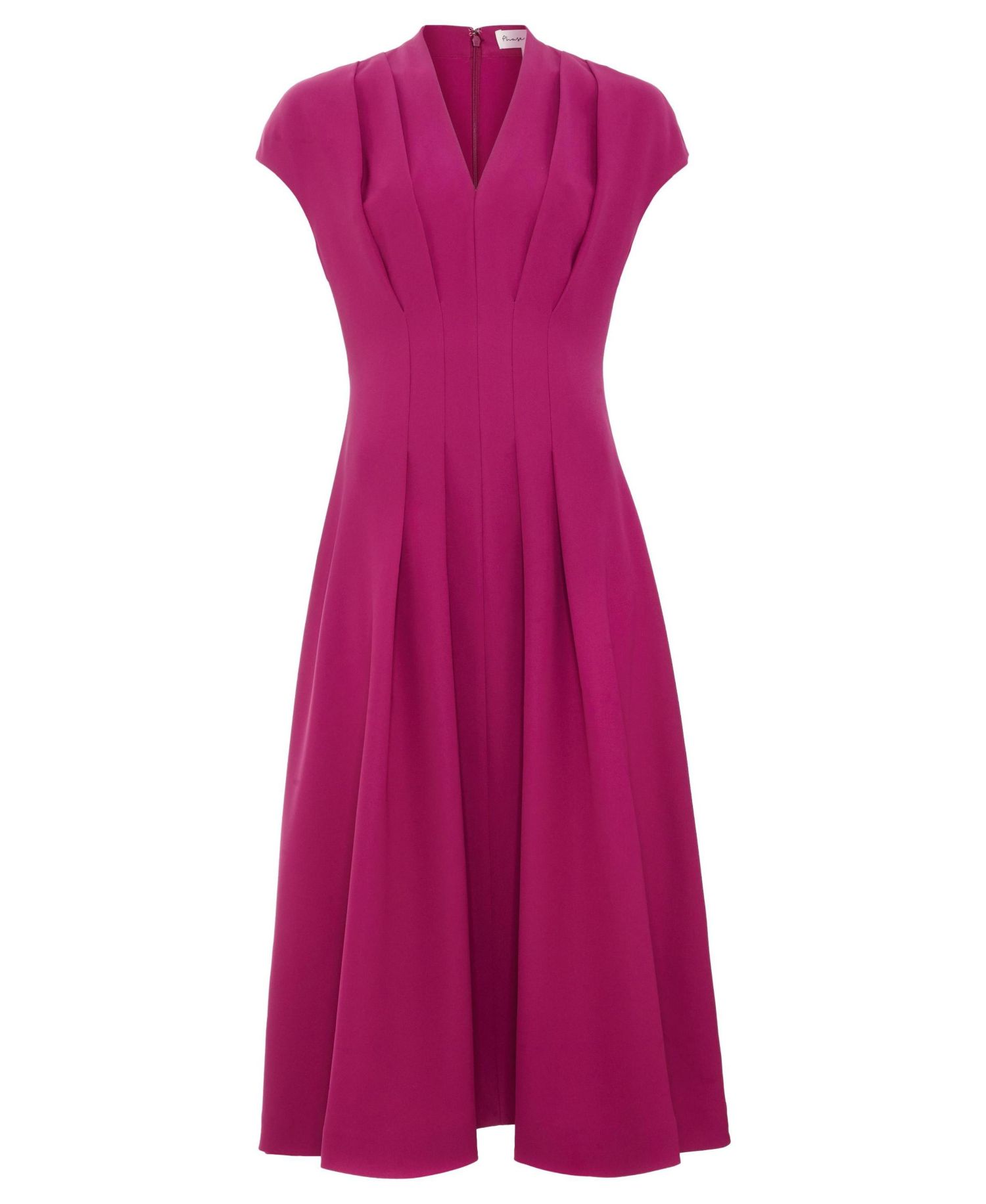 Women's Hanna Pleated V-Neck Midi Dress