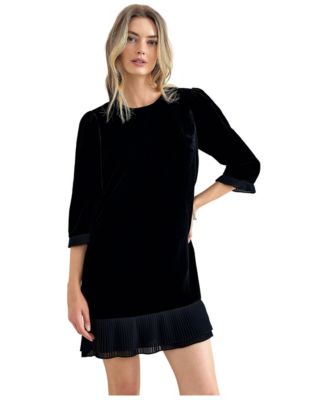 Women's Elysia Velvet 3/4-Sleeve Dress