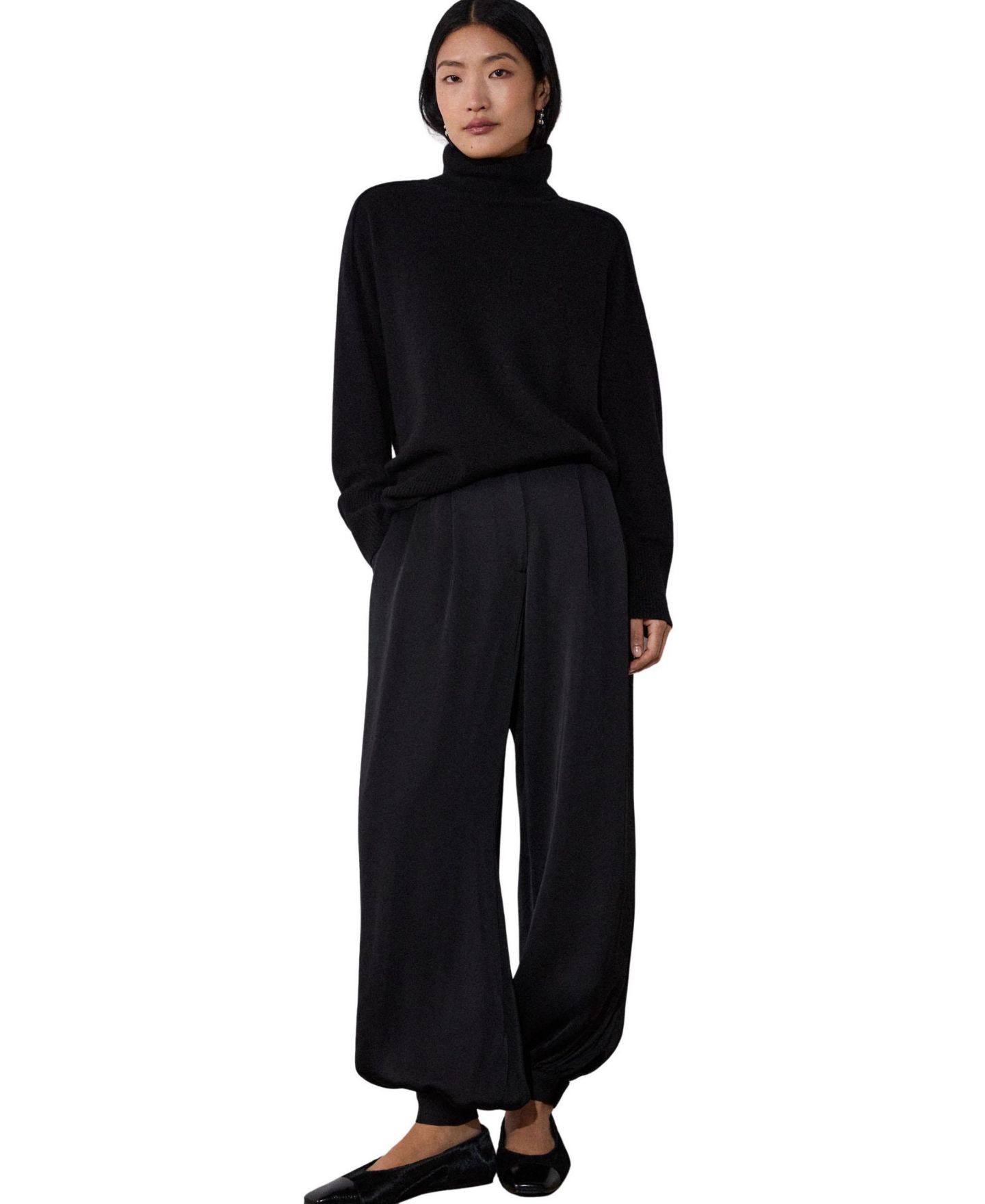 Женский свитер Whistles Cashmere Turtleneck, цвет: Чёрный — фото 2