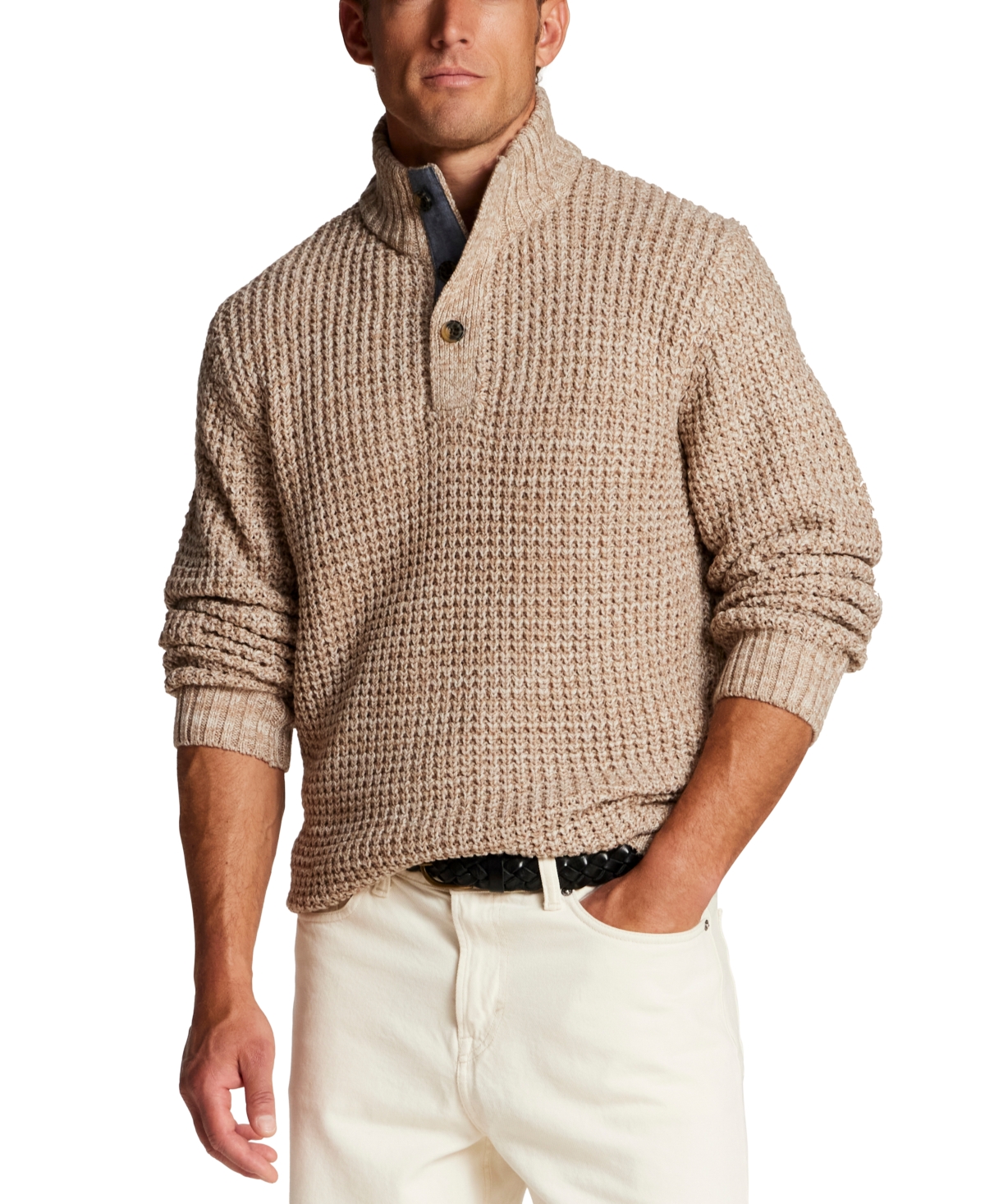 Weatherproof Vintage Men's Textured Mock Neck Sweater