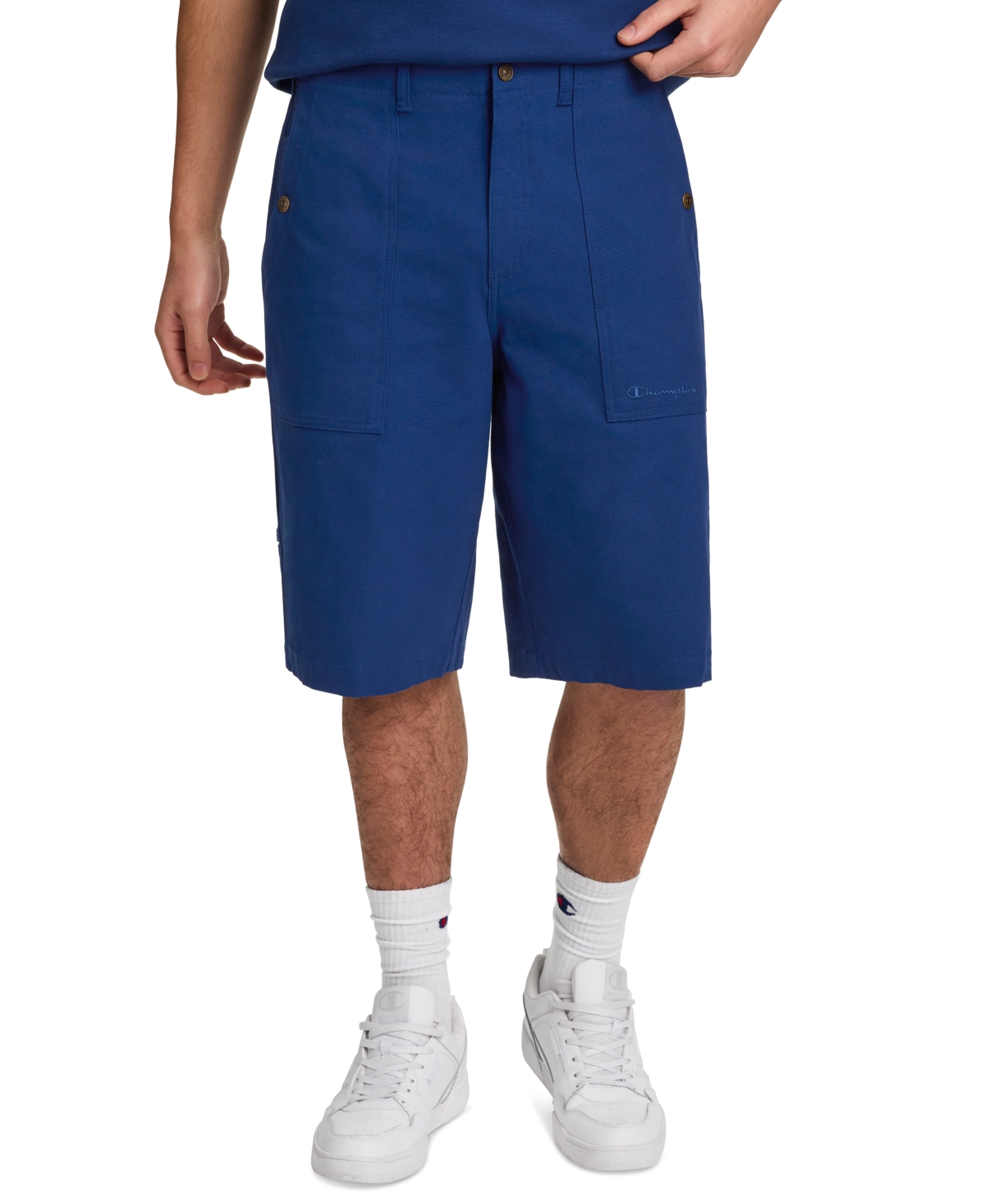 Champion Men's Woven Work Cargo Shorts, 12" Inseam - Estate Blue