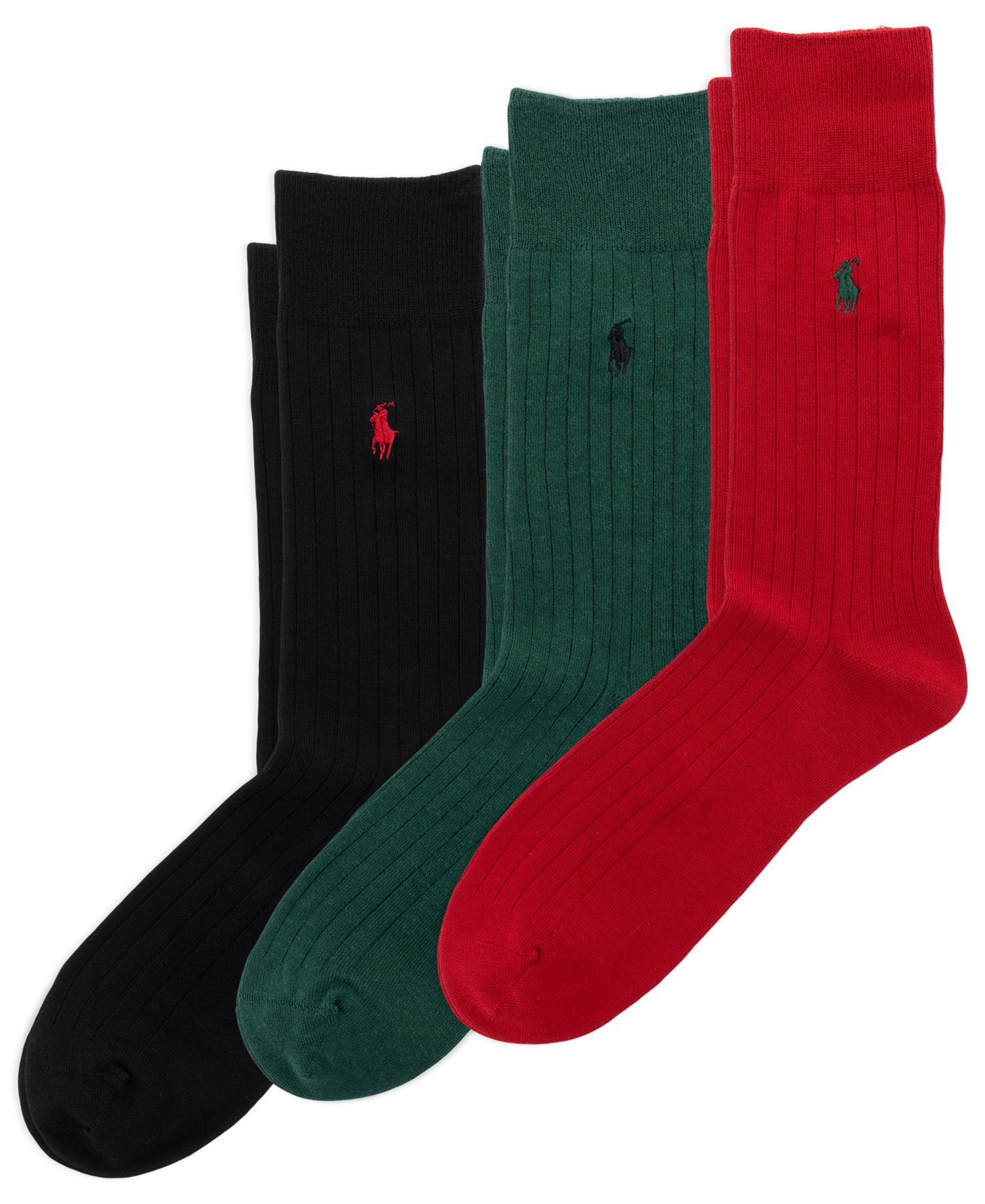 Men's Soft Touch Ribbed Dress Socks, 3-Pack