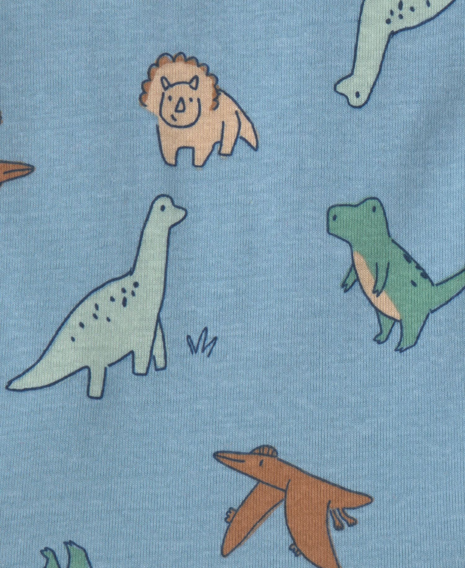Baby Boys' Dinosaur Long-Sleeve Bodysuits, 4-Pack