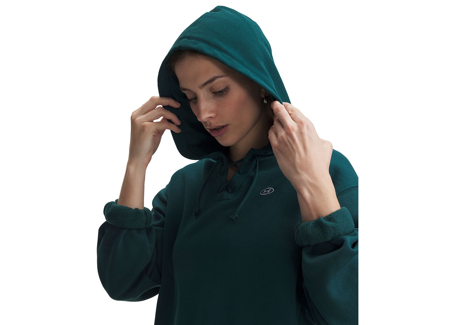 Women's Rival Fleece Lace-Up Cropped Hoodie