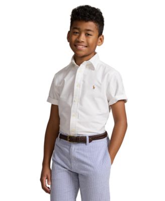 Boys' 8-20 Cotton Oxford Short-Sleeve Shirt