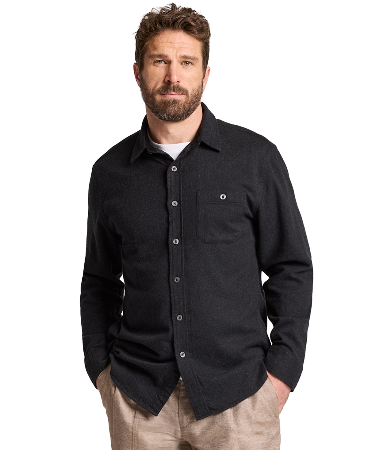 Pendleton Men's Fremont Flannel Long-sleeve Shirt In Charcoal Heather