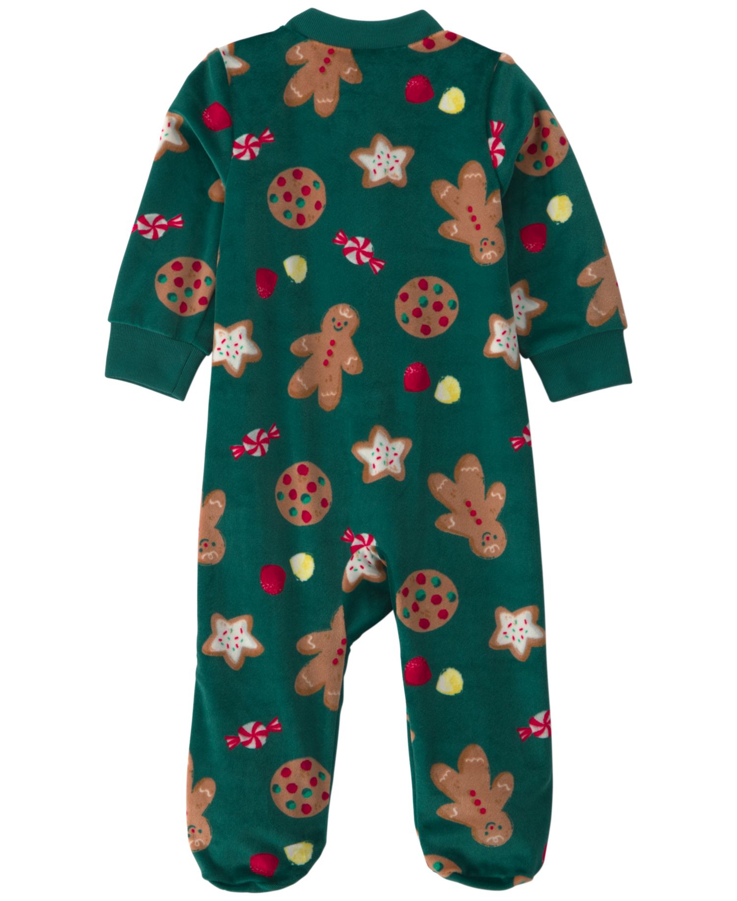 Boys' and Girls' Gingerbread Christmas 2-Way Zip Sleep & Play Pajamas
